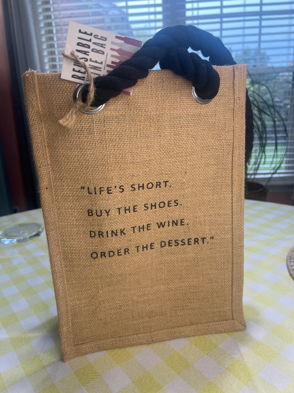 34th & Pine Reusable Wine Tote Bag